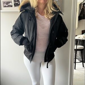 Woman’s Black Canada Goose Bomber Jacket